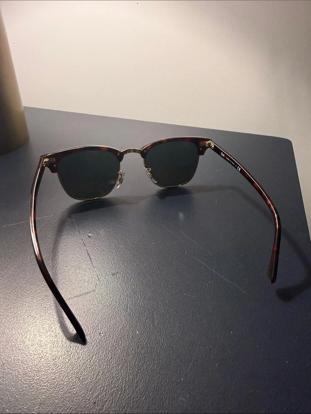 Ray-Ban Clubmaster Sunglasses - Tortoise Frame with Green Lenses